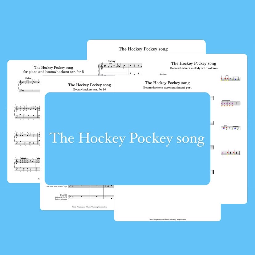 The Hockey Pockey song for boomwhackers and/or piano