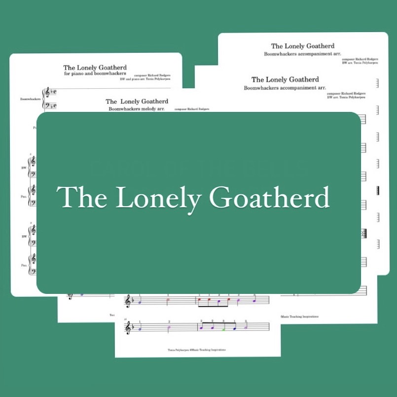 The Lonely Goatherd for Boomwhackers and Piano