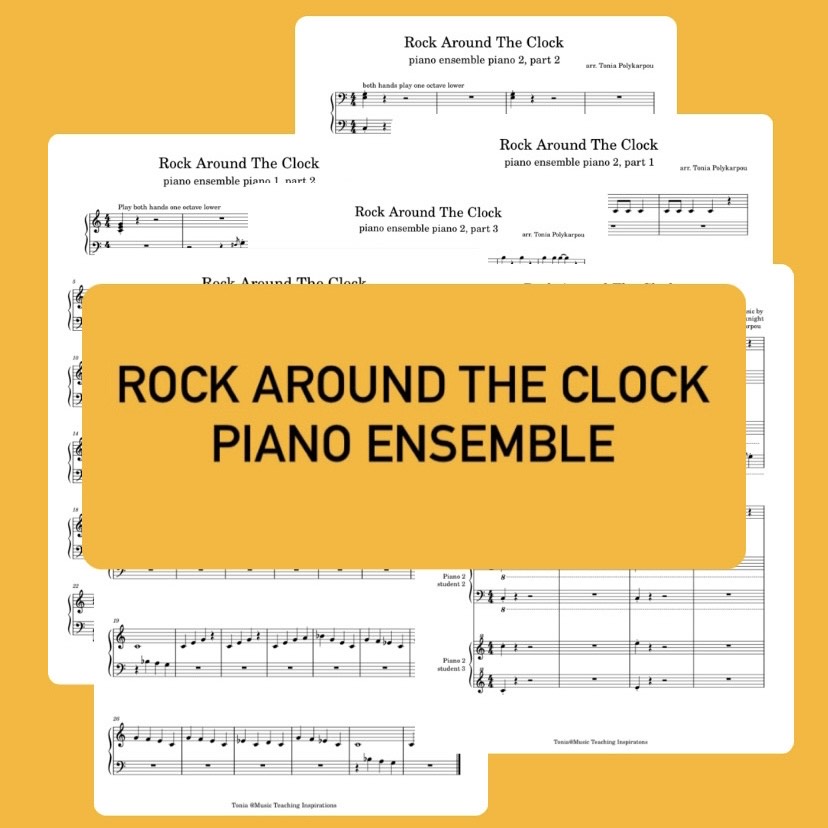 Rock Around The Clock easy piano emsemble